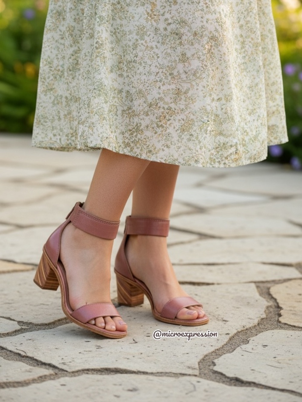 Frye Mauve Pink Brielle Zip Cute Block Ankle Heels - Picture 2 of 12